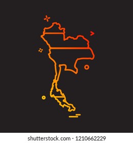 Thailand map icon design vector 