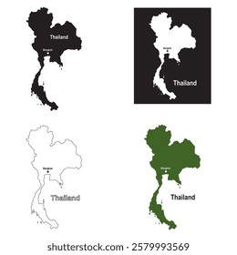 Thailand map icon vector illustration symbol design
