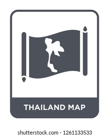 thailand map icon vector on white background, thailand map trendy filled icons from Countrymaps collection, thailand map simple element illustration