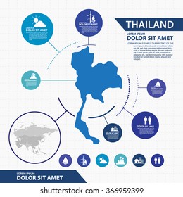 thailand map infographic