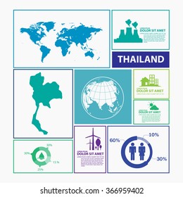 thailand map infographic