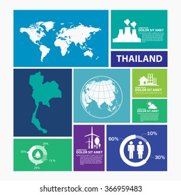 thailand map infographic