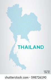 Thailand map. Line concept.