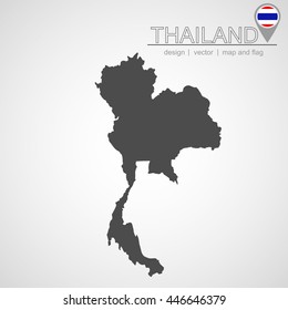 Thailand map and location, flag application, vector illustration, graphic design, abstract
