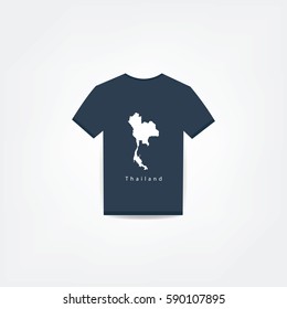 Thailand Map On t-shirt design Using For Business or Personal