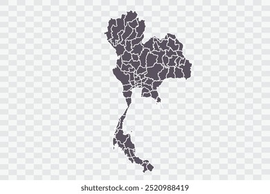 Thailand Map Smoke Color on White Background quality files Png