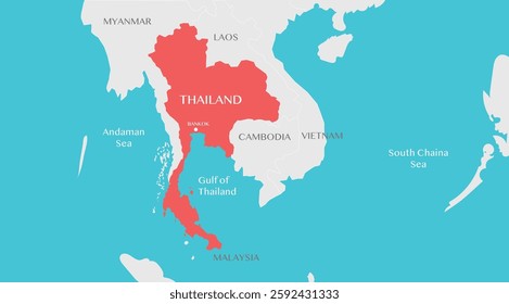 Thailand Map, southeast Asia map