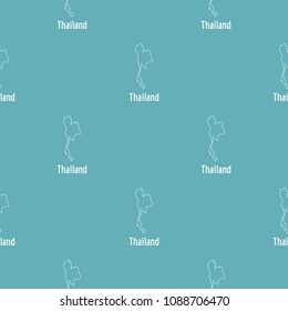 Thailand map thin line. Simple illustration of Thailand map vector isolated on white background