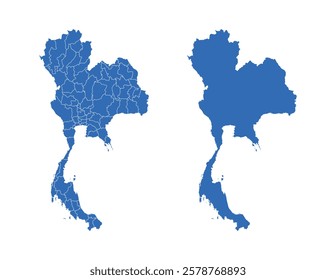 
Thailand Map vector icon. Minimalistic Colorful Map of Thailand.