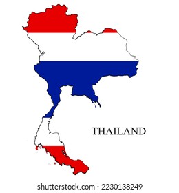 Thailand map vector illustration. Global economy. Famous country. South East Asia