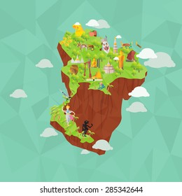 Thailändische Karte, süße Insel