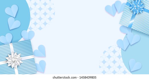 Thailand Mother's day background . Design with heart and gift box for mother's day. Thai traditional. vector.