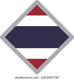 Thailand national flag icon vector Illustration material