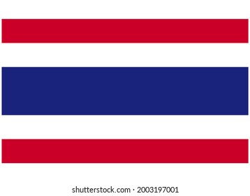 THAILAND National Flag Isolated Vector Image