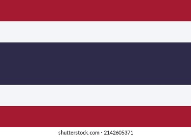 Vector de pabellón nacional de Tailandia EPS 10