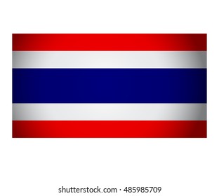 Thailand National flag, vector EPS Illustration.
