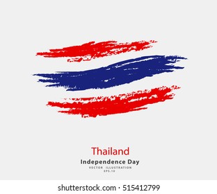 Bandera nacional de Tailandia, ilustración de EPS vectorial