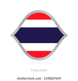 Thailand national team flag in style for international basketball competitions. Vector sign.