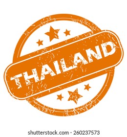 Thailand orange grunge rubber stamp on a white background. Vector illustration