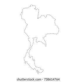 Thailand outline map