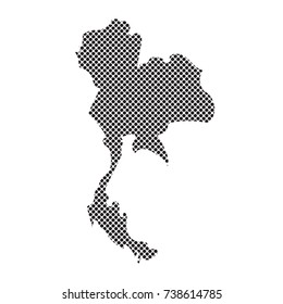 Thailand outline map
