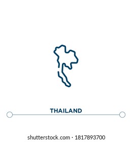thailand outline vector icon. simple element illustration. thailand outline icon from editable thailand symbols concept. can be used for web and mobile
