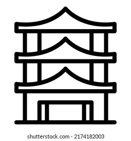 Thailand pagoda icon outline vector. Asian temple. Architecture roof