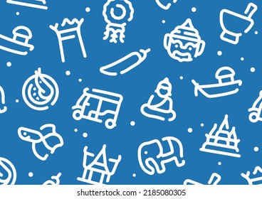 Thailand pattern background for graphic design.A-size horizontal.