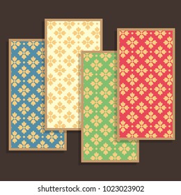 Thailand Pattern Design filigree decoration vector illustration