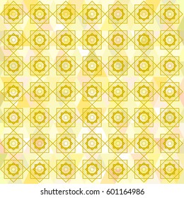 Thailand pattern gold background yellows and white color. vector illustration wallpaper design.