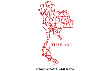 Thailand red line map