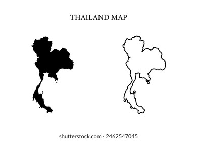Thailand region country map vector
