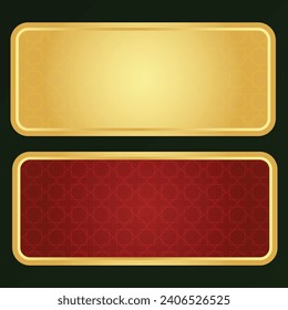 Thailand retro frame pattern exotic borders golden elegant text box banner clipart