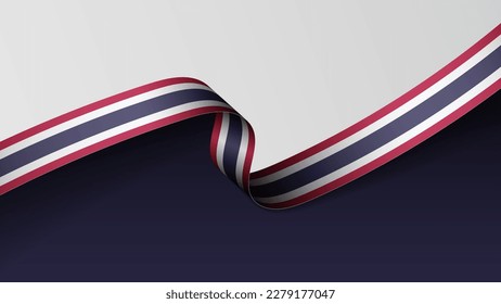 Thailand ribbon flag background. Element of impact for the use you want to make of it.