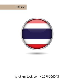Thailand round flag vector design template