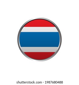 Thailand round flag. Vector illustration.