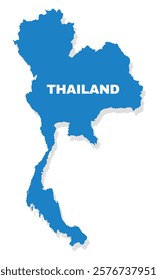 Thailand simple flat vector illustration map