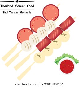 Thailand Street Food Thai Toasted meatballs