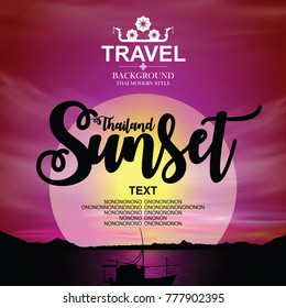 Thailand sunset Background.