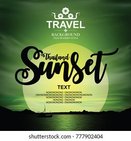 Thailand sunset Background.