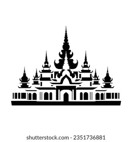 Thailand Temple icons, symbol, vector illustration isolated 