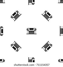 Thailand Temple pattern repeat seamless in black color for any design. Vector geometric illustration