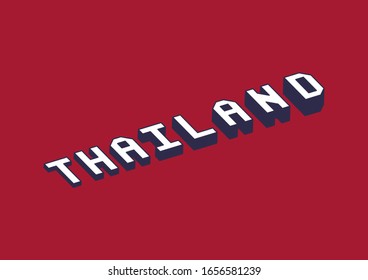 Thailändischer Text mit 3D-isometrischer Wirkung.