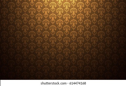 Thailand thai background pattern texture, vintage wallpaper design vector 