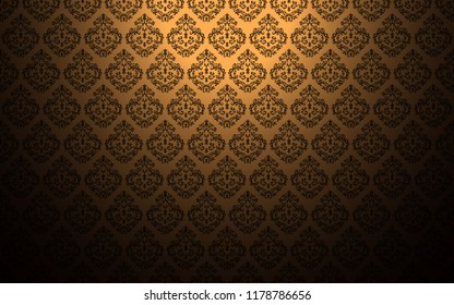 Diseño de fondo de papel pintado tailandés vectorial de textura vintage