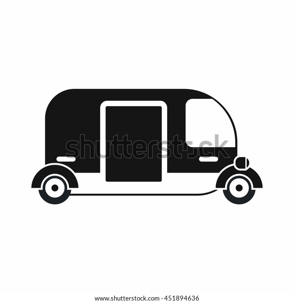 Thailand three wheel native taxi icon in\
simple style isolated vector\
illustration