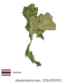 Thailand Topographie Landkarte Vektorgrafik