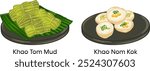 Thailand Traditional National Cuisine Illustration Set