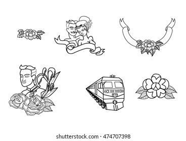 Thailand Traditional tattoo design, Thai style Old school
