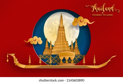 Thailand travel concept The Most Beautiful Places To Visit In Thailand in flat style. Thailand travel concept The Most Beautiful Places To Visit In Thailand in flat style.